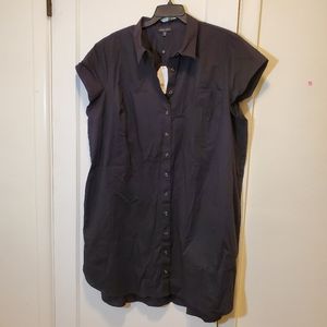 NWT Universal Standard black button down shirt dress